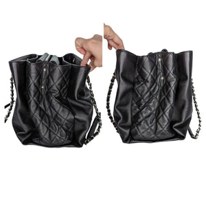 Chanel Pocket Accordion Flap Bag Quilted Caviar Medium - ShopStyle