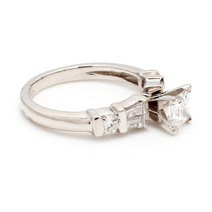Platinum 1.11ctw Multi-Shape Diamond Engagement Ring - Sz. 6.75