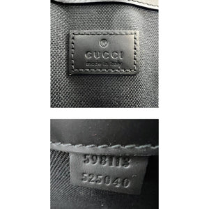 GUCCI GG Supreme Monogram Web Belt Bag Black 1296818
