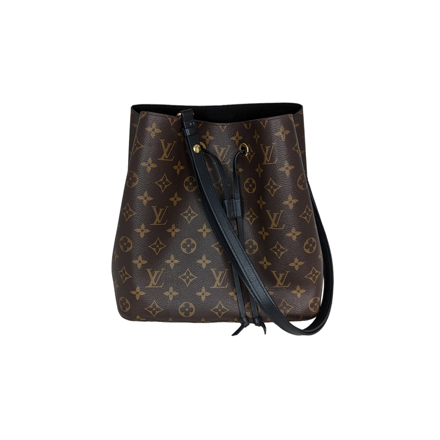 Louis Vuitton Black and Beige Empreinte Monogram NeoNeo mm Bucket Bag Gold Hardware (Like New)