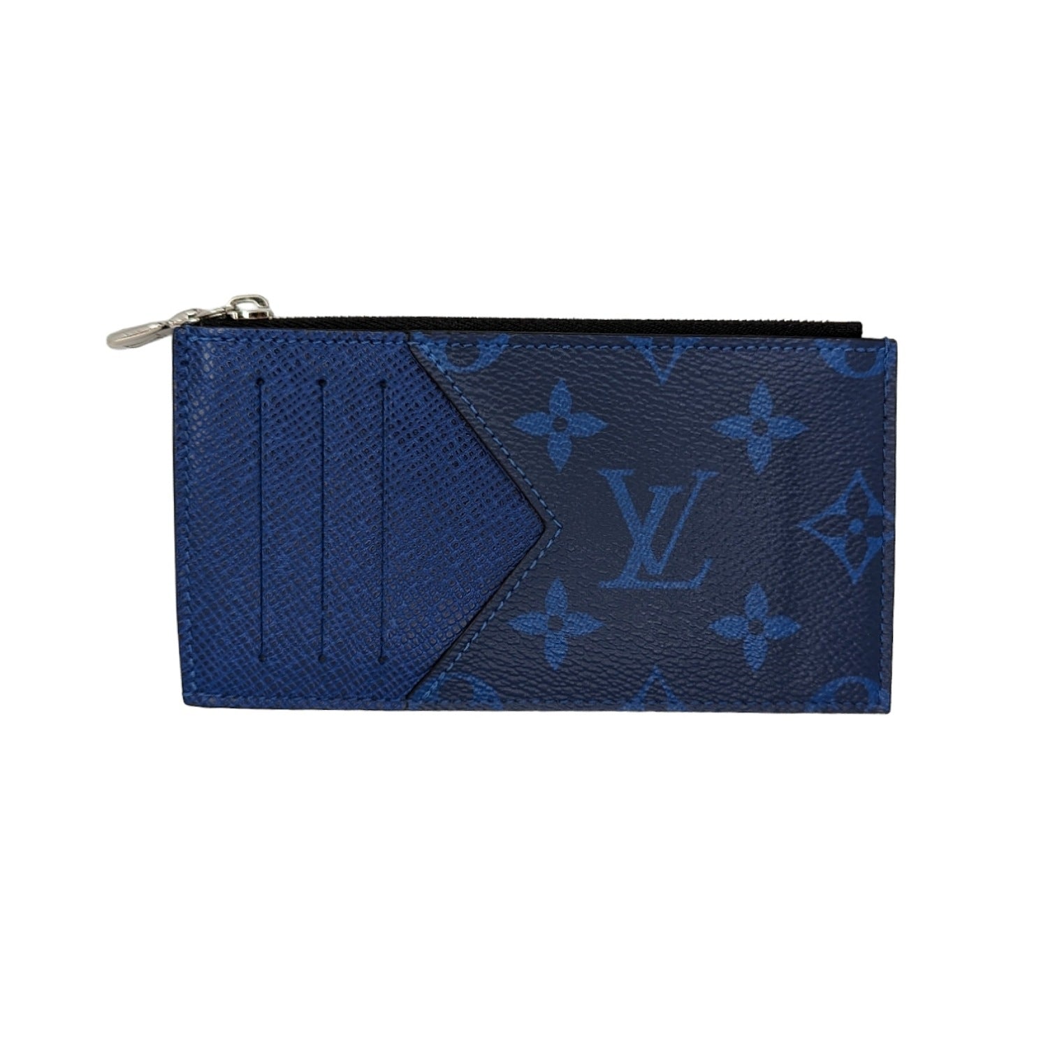 Louis Vuitton Monogram Taiga Coin Card Holder Cobalt M30270 