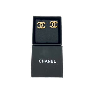 Chanel CC Faux Pearl Stud Earrings