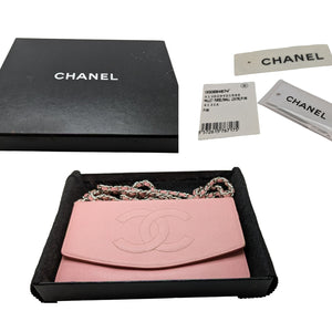 Chanel Vintage Pink Caviar Timeless Wallet On Chain WOC - TheRelux.com