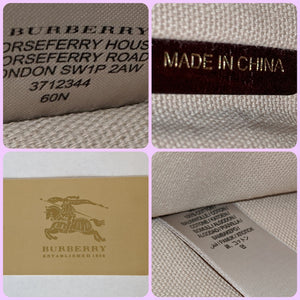 Burberry Canvas Purple Check Print Tote