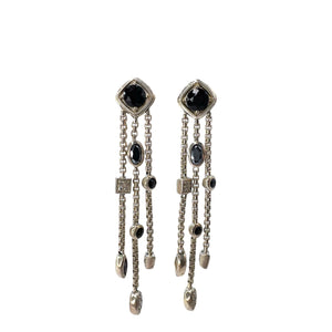 David Yurman Onyx, Hematite & Diamond Confetti Drop Earrings