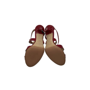 JIMMY CHOO Red Lottie Sandal Heels - Sz. 36.5