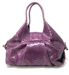 Bvlgari “Chandra” Purple Python Hobo Shoulder Bag