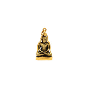 24K Yellow Gold Buddha Charm Pendant
