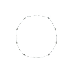 Penny Preville 18K White Gold Diamond Lace Necklace