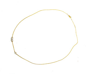 14K Yellow Gold & 0.11ctw Diamond 'E' Pendant Necklace