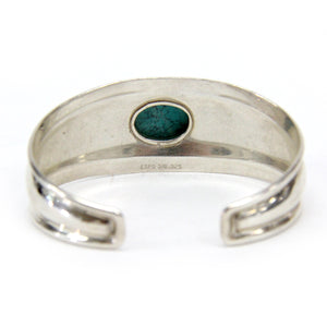 Joe Esposito Sterling Silver & Spiderweb Turquoise Cuff Bracelet