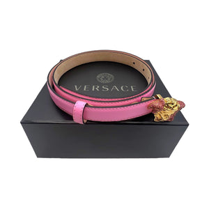 Crystal La Medusa Leather Belt