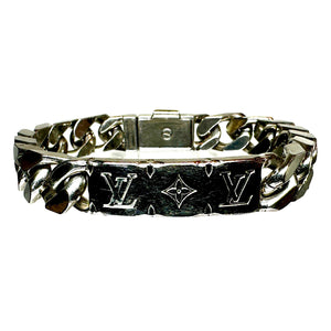 vuitton silver monogram bracelet
