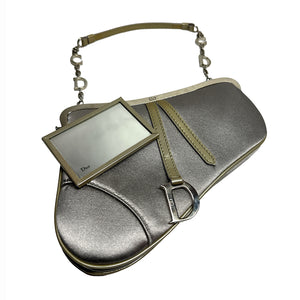 Christian Dior Vintage Mini Satin Saddle Bag