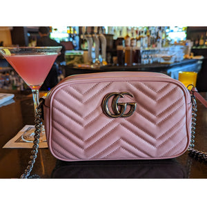 Gucci Pink Small GG Marmont Shoulder Bag