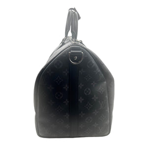 Louis Vuitton Keepall Bandouliere Monogram Eclipse Reverse 50 Gray in  Coated Canvas with Silver-tone - US