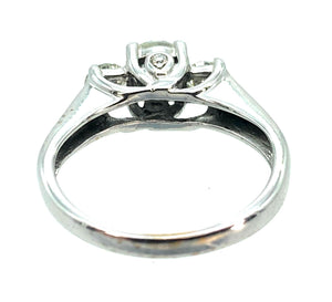 14K White Gold & 1.03ctw Diamond 3 Stone Engagement Ring - Sz. 6