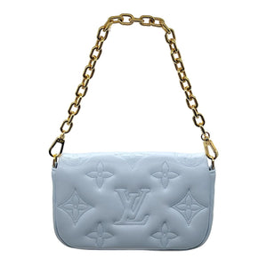 Louis Vuitton Pochette Blue Leather Wallet (Pre-Owned)