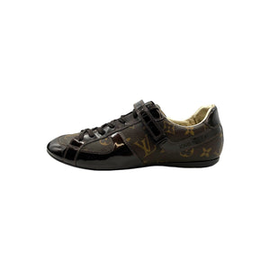 Louis Vuitton Vintage Black/Silver Patent Leather And Leather Low Top  Sneakers Size 39 Louis Vuitton