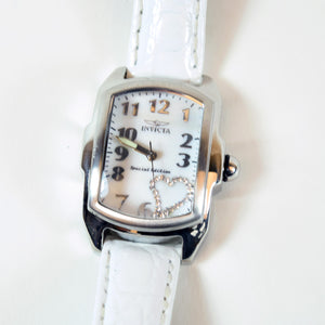 Invicta Lupah Tritnite White Banded Wrist Watch, Model 15114