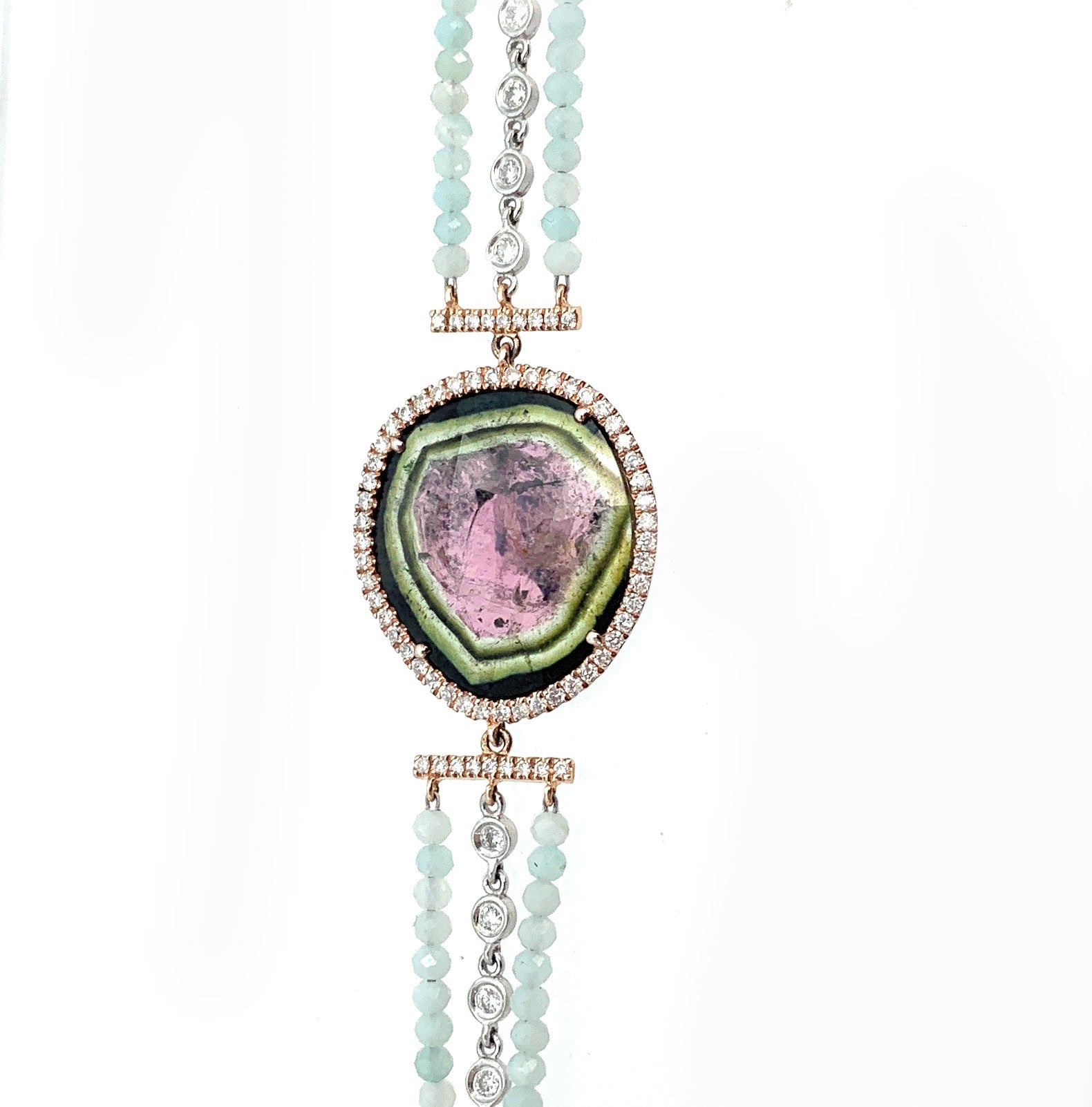 Pave Diamond Cuban Link Bracelet  Meira T Designs - Freedman Jewelers