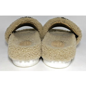 Gucci Light Brown GG Logo Merino Wool Slide Sandals Sz 36