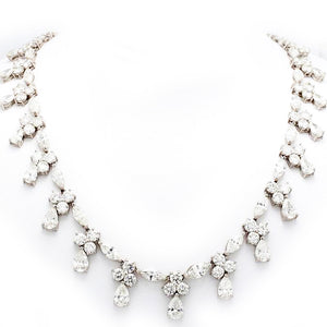 33.90CTW MARQUISE, PEAR, AND ROUND BRILLIANT CUT DIAMOND NECKLACE