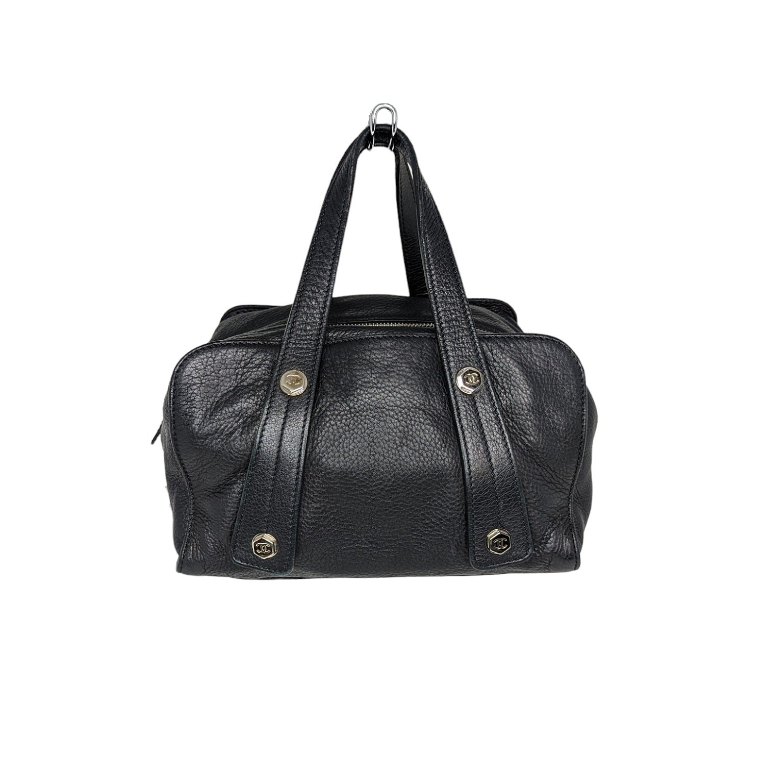 Timeless CC Bowler Bag Quilted Caviar Small