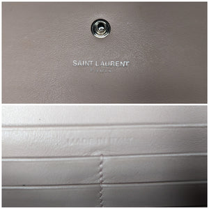 Saint Laurent Croc Embossed Calfskin Leather Card Case