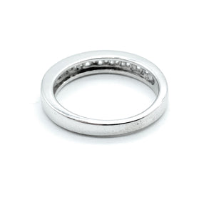 10K White Gold & 0.50ctw Diamond 3.7mm Wedding Ring - Sz. 6.75