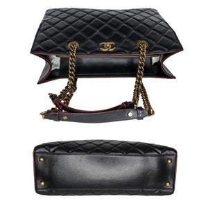 Chanel Black Quilted Calfskin Perfect Edge Tote