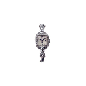 LADY HAMILTON - Biggs Art Deco 14K White Gold 1.50ctw Diamond Ladies Watch