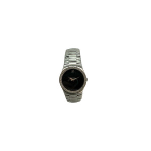 Movado Strato Black Dial Diamond Bezel Women's Watch - 84 A1 2847 S