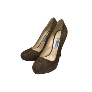 Prada suede platform cheap