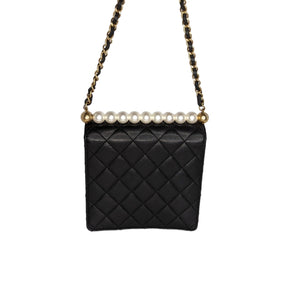 Chanel Small Goatskin Quilted Chic Pearls Crossbody Flap
