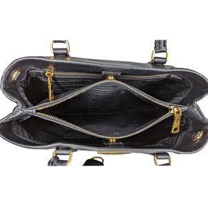 Prada Triangle Logo Black Saffiano Lux Leather Crossbody Tote Bag – Queen  Bee of Beverly Hills