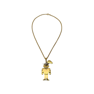 18K 2-Tone Gold Diamond Monopoly Man Necklace