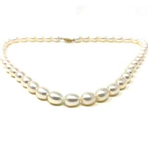 Cultured Fresh Water Pearl and 14k Gold Filigree Clasp Necklace