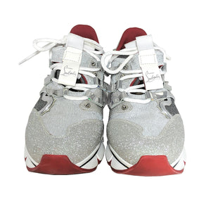 Louis Vuitton, Shoes, Christian Louboutin Spike Sneakers Flat Shoes White  Rubber Eu 425 Us 95