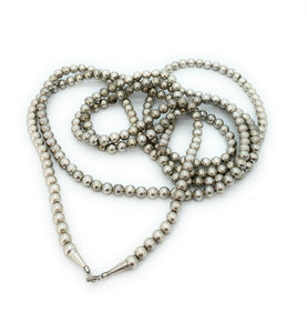 Vintage 1960's Sterling Silver Bead Necklace