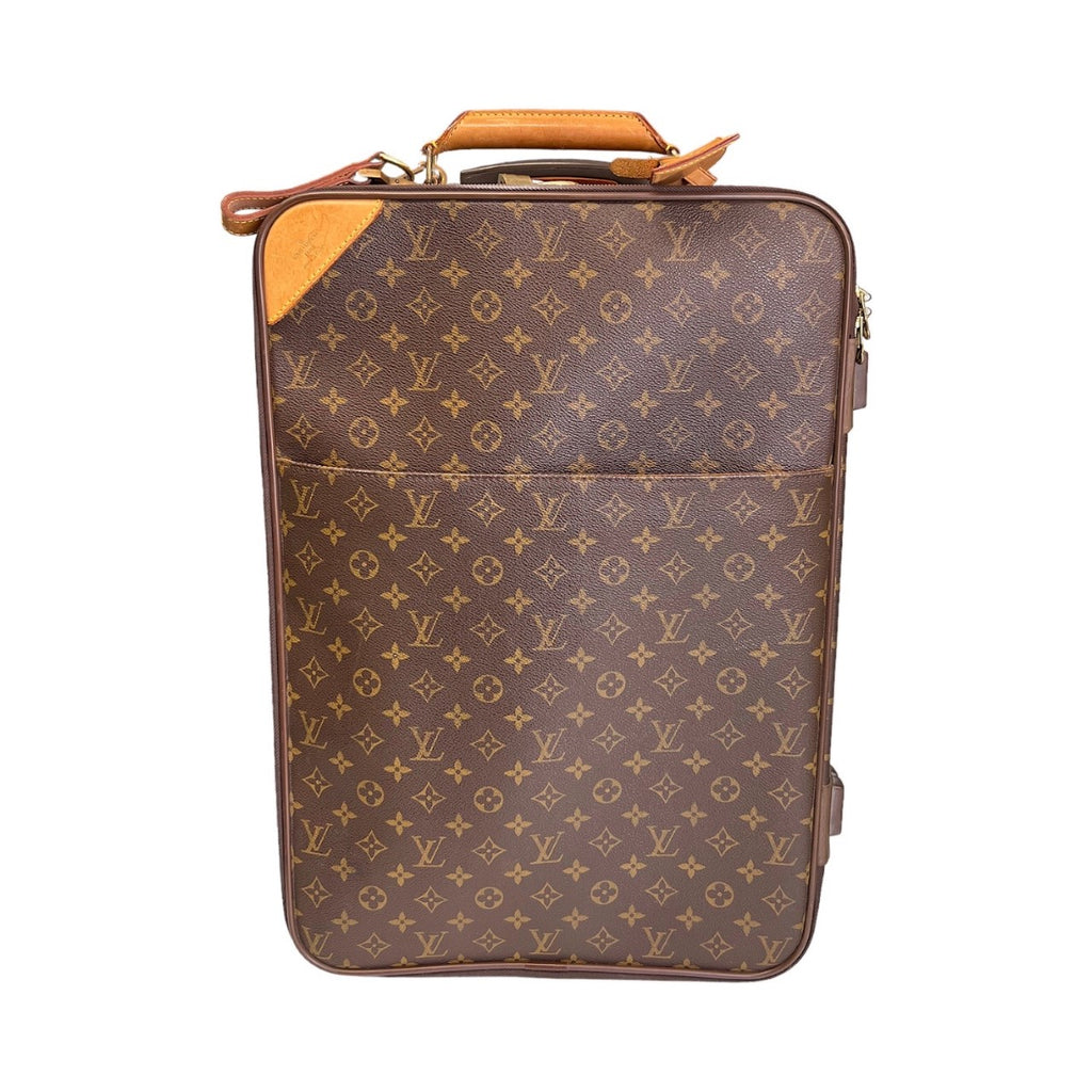Louis Vuitton Pegase 55 Roller Suitcase (Authentic Pre-Owned) Leather  Travel Bag 