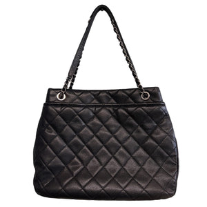 chanel shopping bag purse black