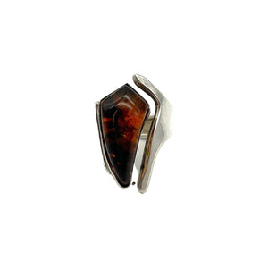 Modernist Amber Ring - Sz. 5.5
