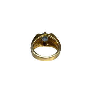 14K Yellow Gold Belcher Style 0.92ct Topaz Solitaire Men's Ring - Sz. 7