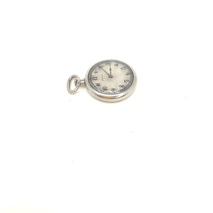 Agassiz Platinum Diamond Monogram Pocket Watch Pendant