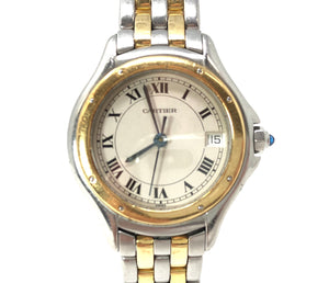 Cartier Cougar Solid Gold & Stainless Steel Quartz Watch 187906