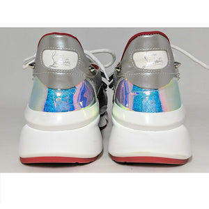 Louis Vuitton, Shoes, Christian Louboutin Spike Sneakers Flat Shoes White  Rubber Eu 425 Us 95