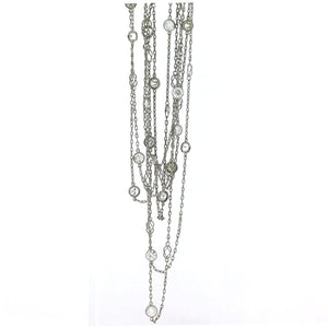 Platinum DBY Hand-Made 6.70ctw Diamond Station Necklace