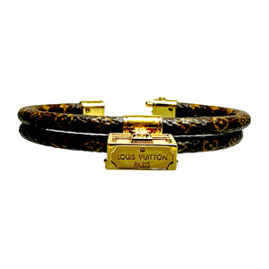 Louis Vuitton Brown Twice Keepit Trunk Charm 1923 Bracelet