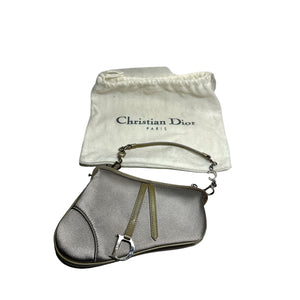 dior saddle bag grey